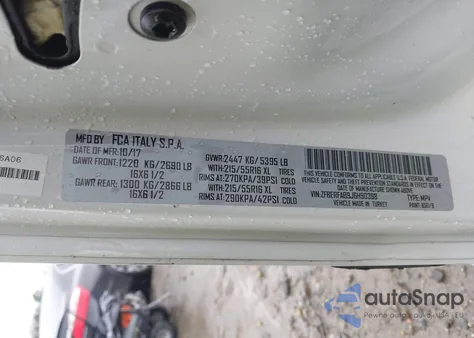 2018 Ram Promaster City Tradesman z USA, uszkodzony, nr VIN ZFBERFAB9J6H90398